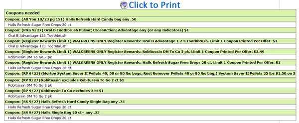 Coupon List